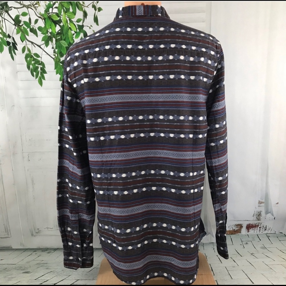 Carbon Men’s Slim Fit Southwestern Print Shirt - Picture 2 of 3